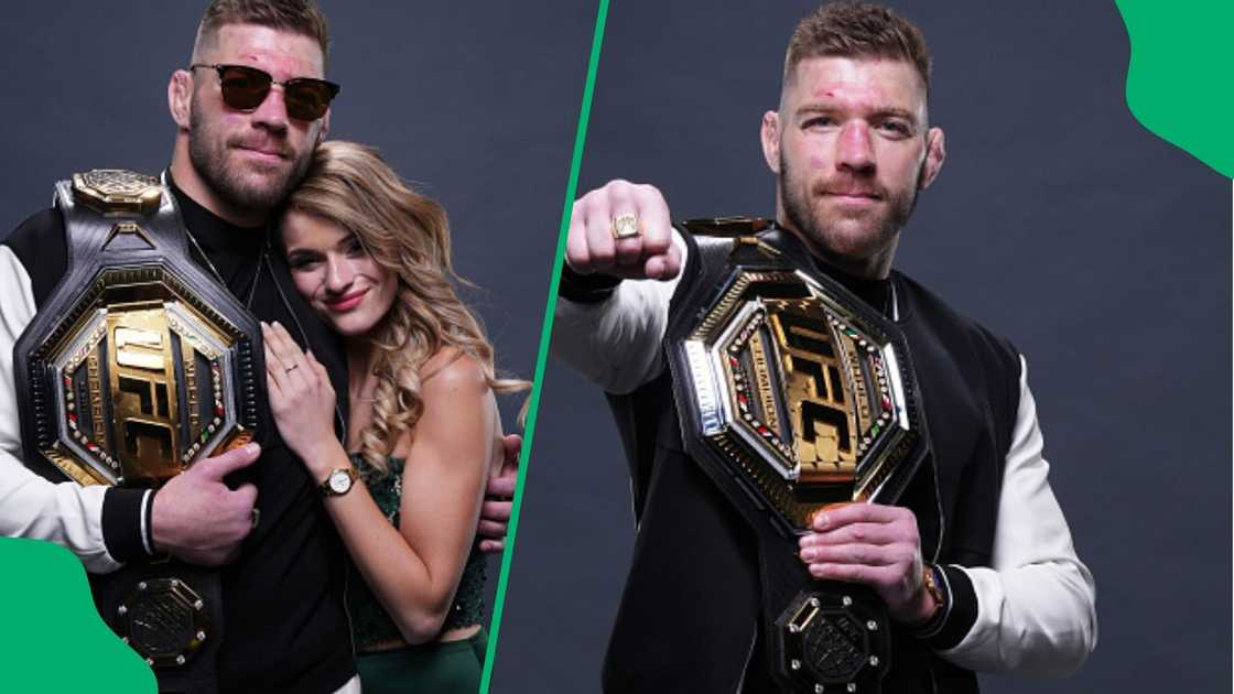 Dricus Du Plessis asks his girlfriend, Vasti Spiller, for her hand in marriage. Dricus Du Plessis asks his girlfriend, Vasti Spiller, for her hand in marriage.