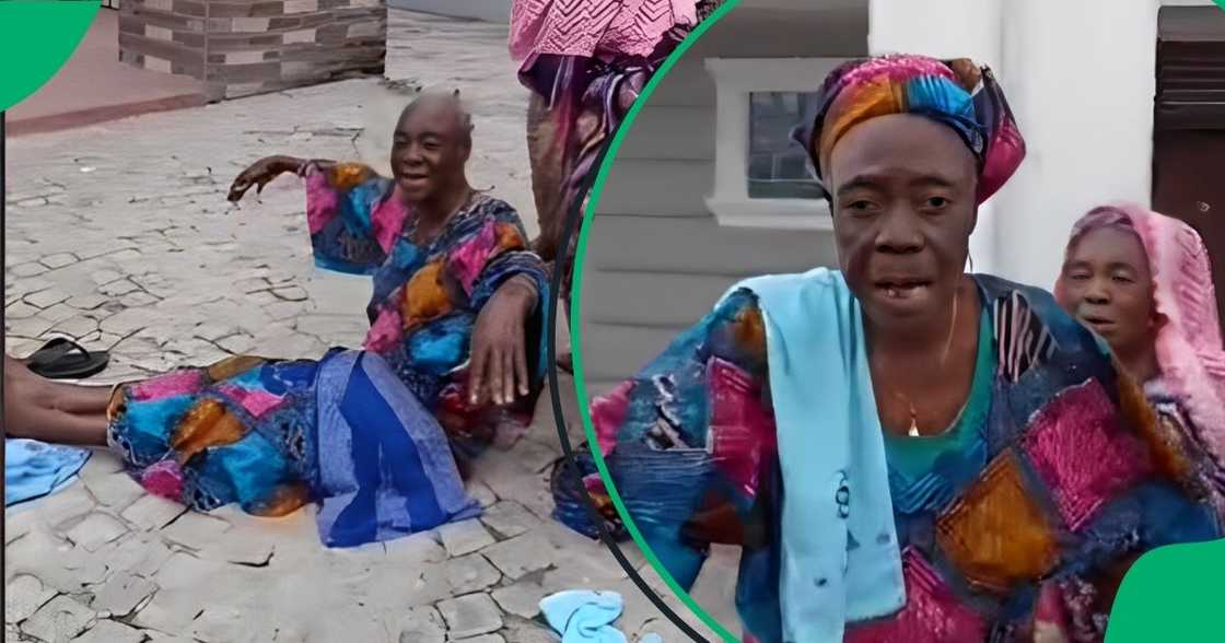 A grandmother had a joyful reaction after seeing her grandson's home for the first time A grandmother had a joyful reaction after seeing her grandson's home for the first time