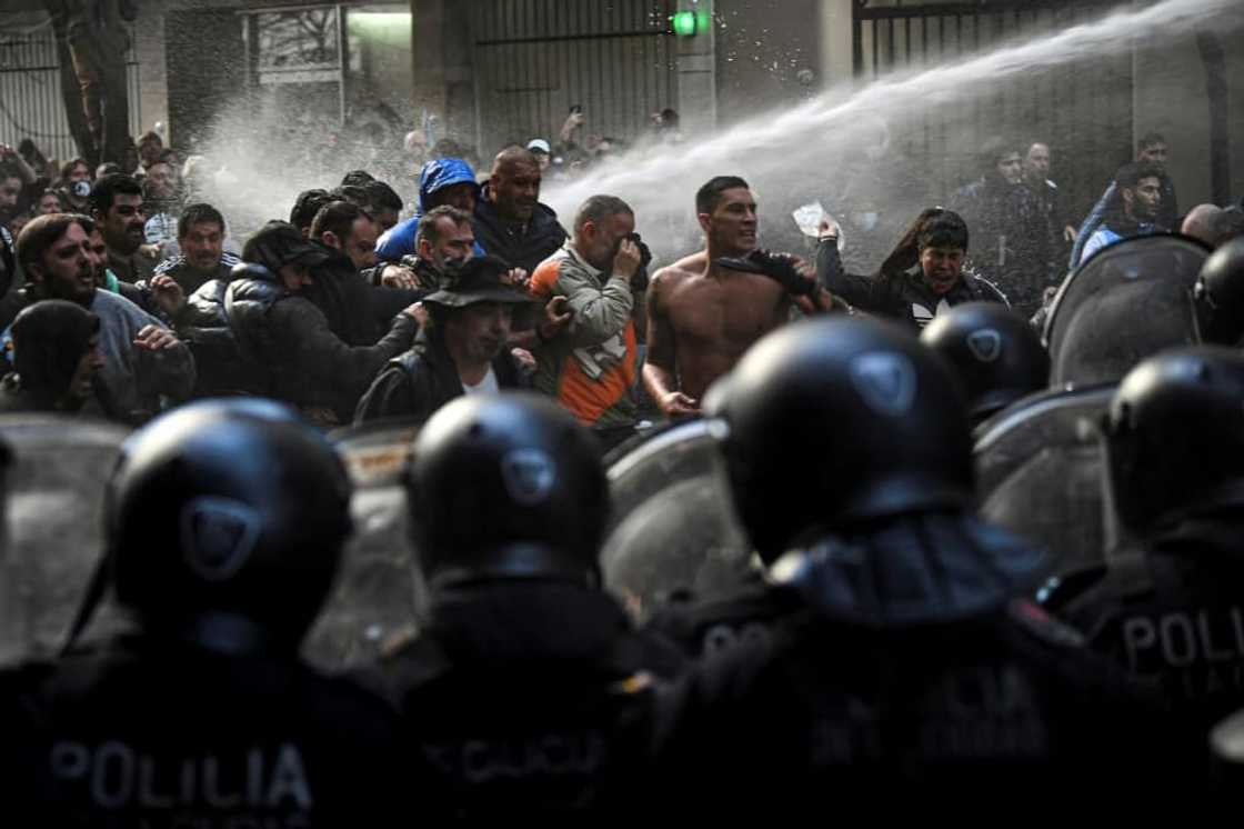 Thousands of people gathered in town squares across Argentina to demonstrate in support of Cristina Kirchner