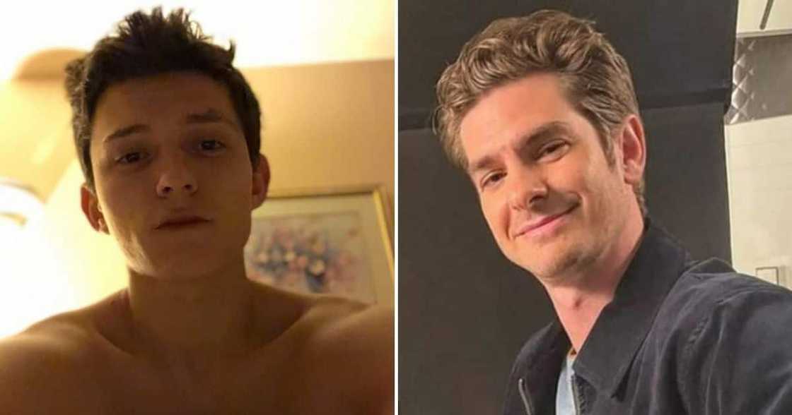 Tom Holland, Andrew Garfield, Tobey Maguire, recreate Spiderman, meme Tom Holland, Andrew Garfield, Tobey Maguire, recreate Spiderman, meme