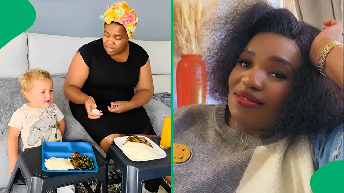 Social media users expressed their amusement after watching a young boy being taught an eating technique Social media users expressed their amusement after watching a young boy being taught an eating technique