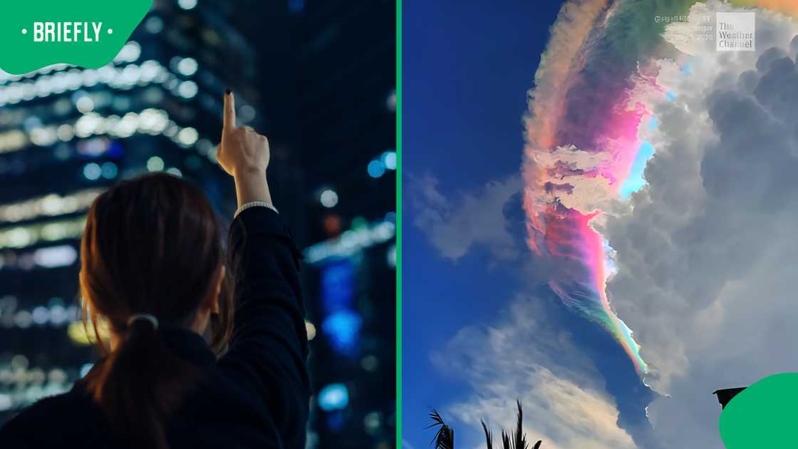 Rainbow cloud appears in the sky