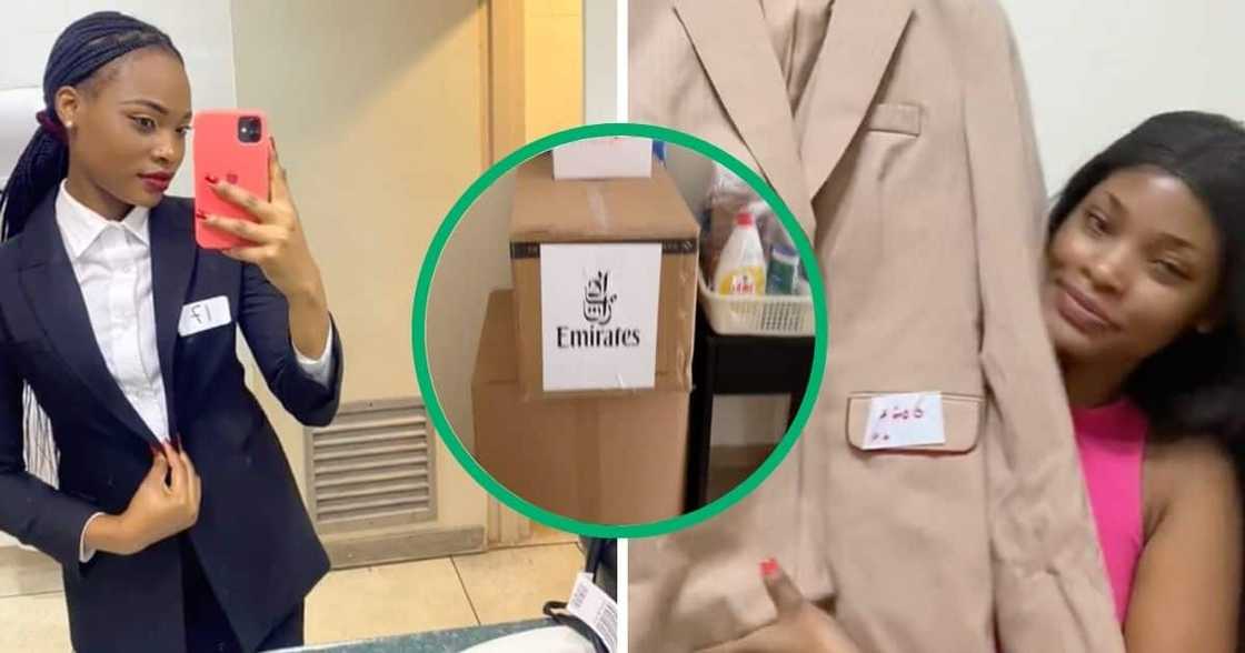 Young woman from South Africa lands job at Emirates. Young woman from South Africa lands job at Emirates.