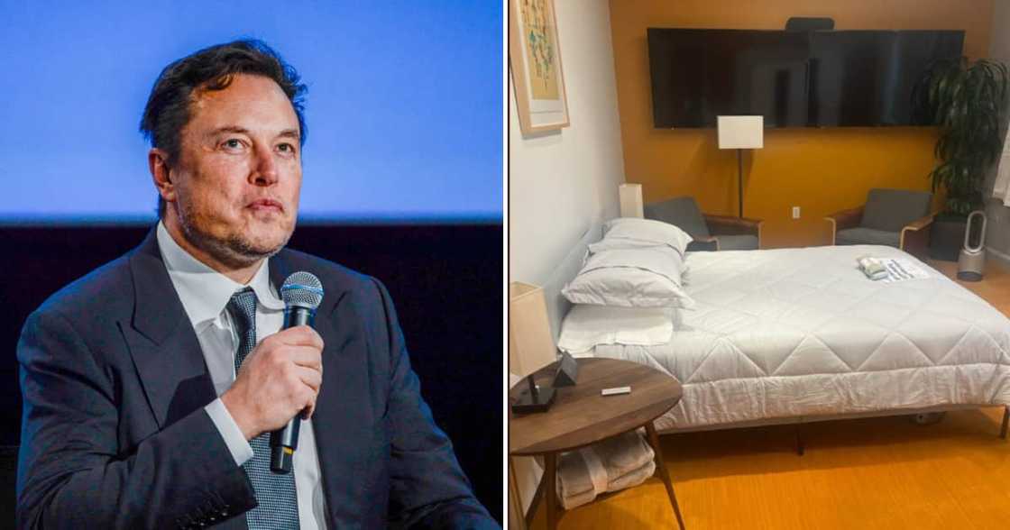 Musk bragged about not wearing slippers in the office. Musk bragged about not wearing slippers in the office.