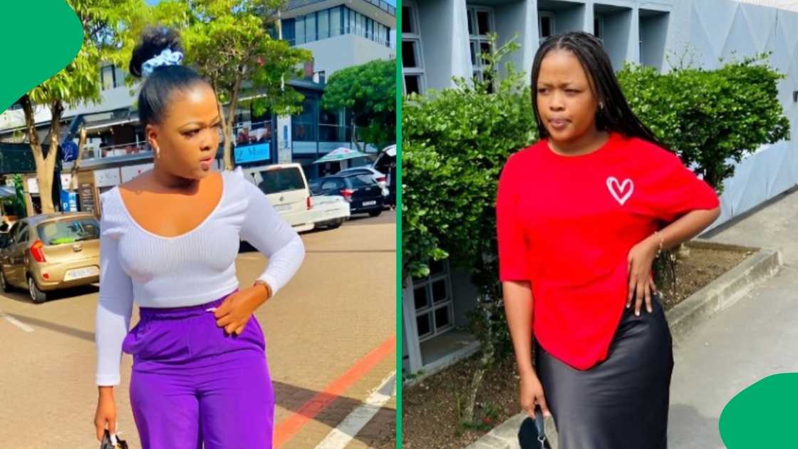 A woman showed her makeup transformation. A woman showed her makeup transformation.