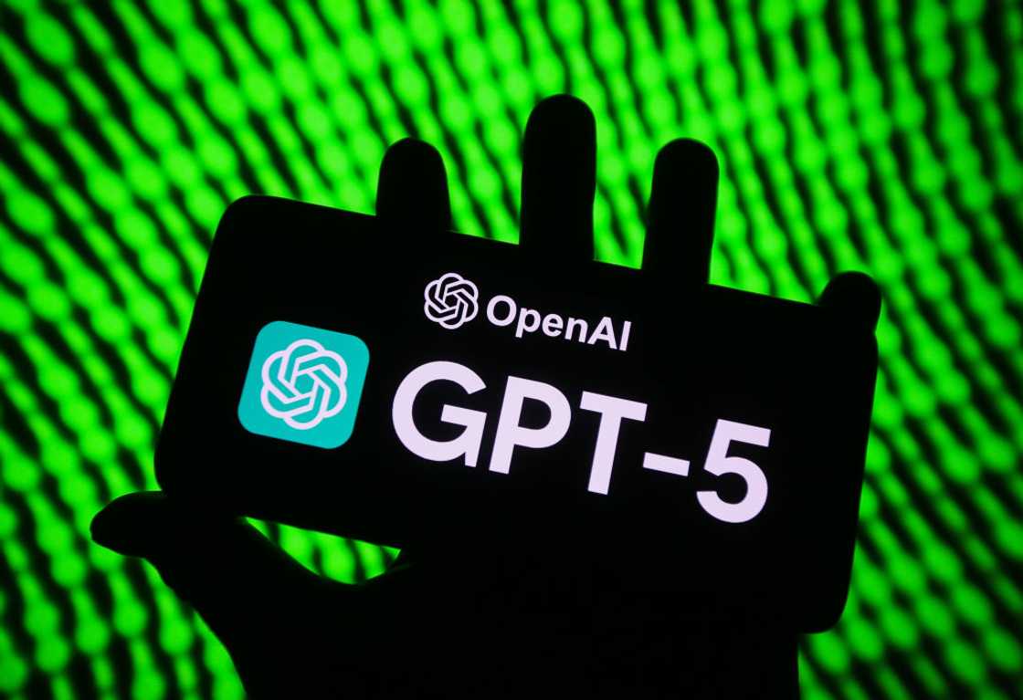 AI chat GPT-5 logo on a smartphone screen. AI chat GPT-5 logo on a smartphone screen.