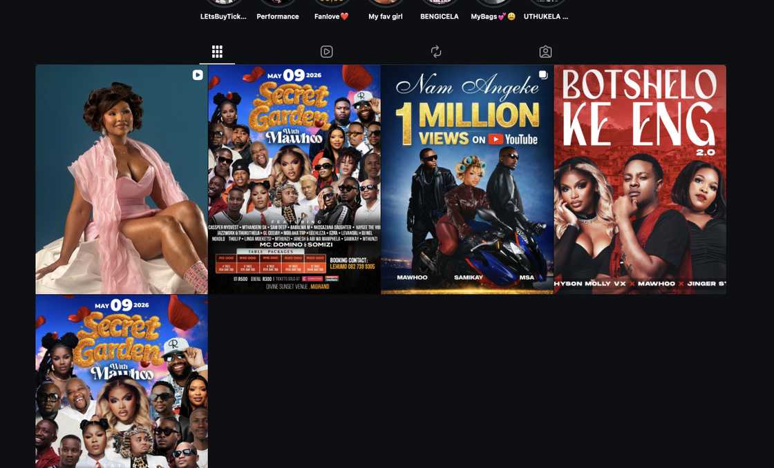 MaWhoo wiped most of her Instagram posts