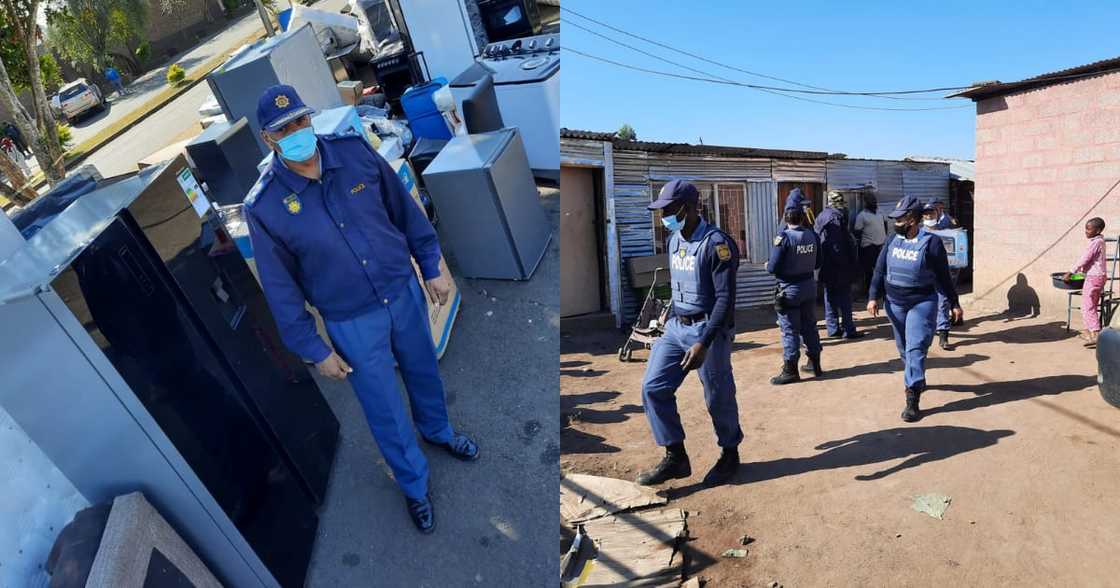 Army, police, loot, looters, stolen goods, townships Army, police, loot, looters, stolen goods, townships