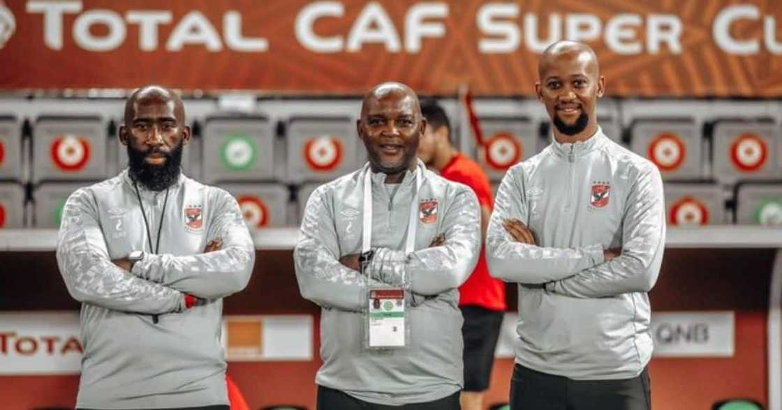 Al Ahly coach Pitso Mosimane has offered a trophy to the Big Zulu and King Monada fight. Image: @AlAhlyEnglish/Twitter