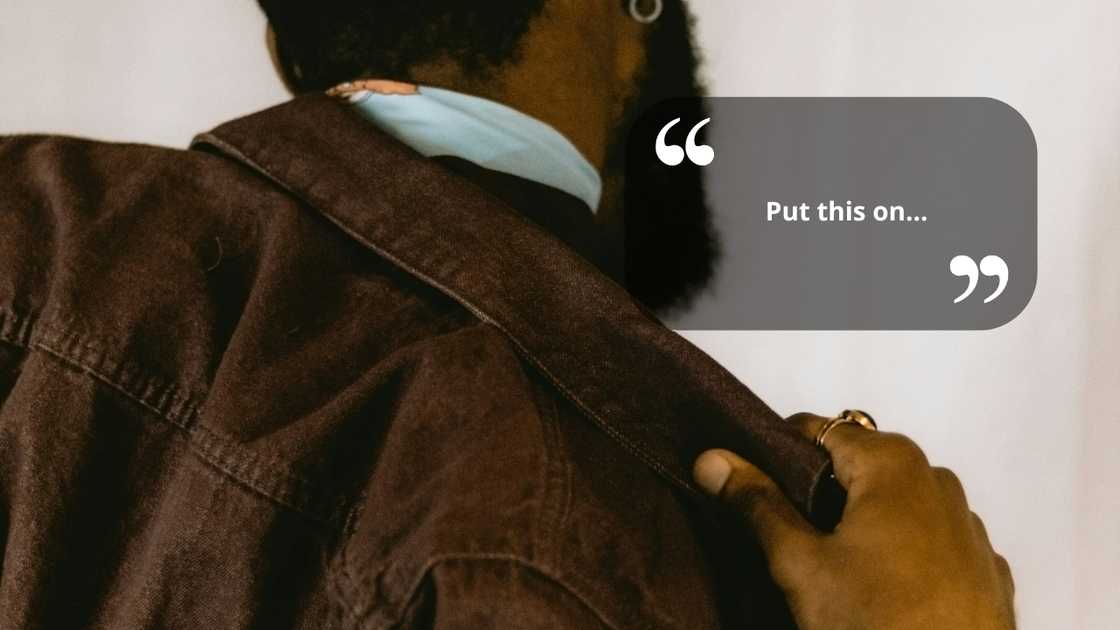 A man wearing a leather jacket