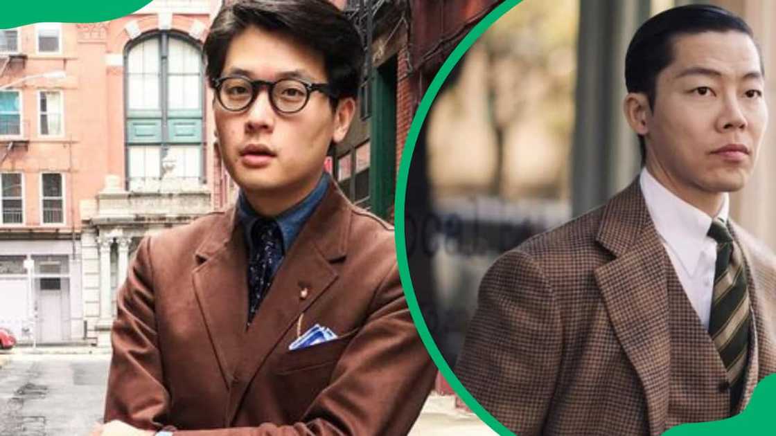 Men in brown suits Men in brown suits