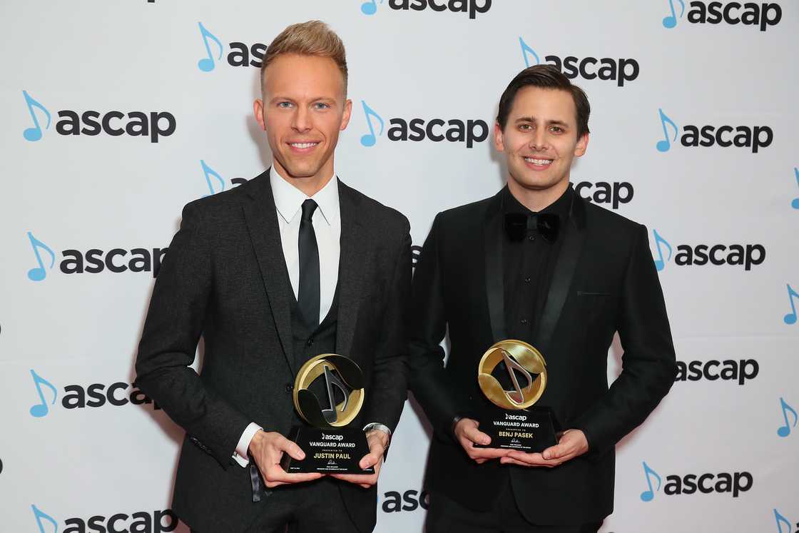 Justin Paul and Benj Pasik at the ASCAP Screen Music Awards