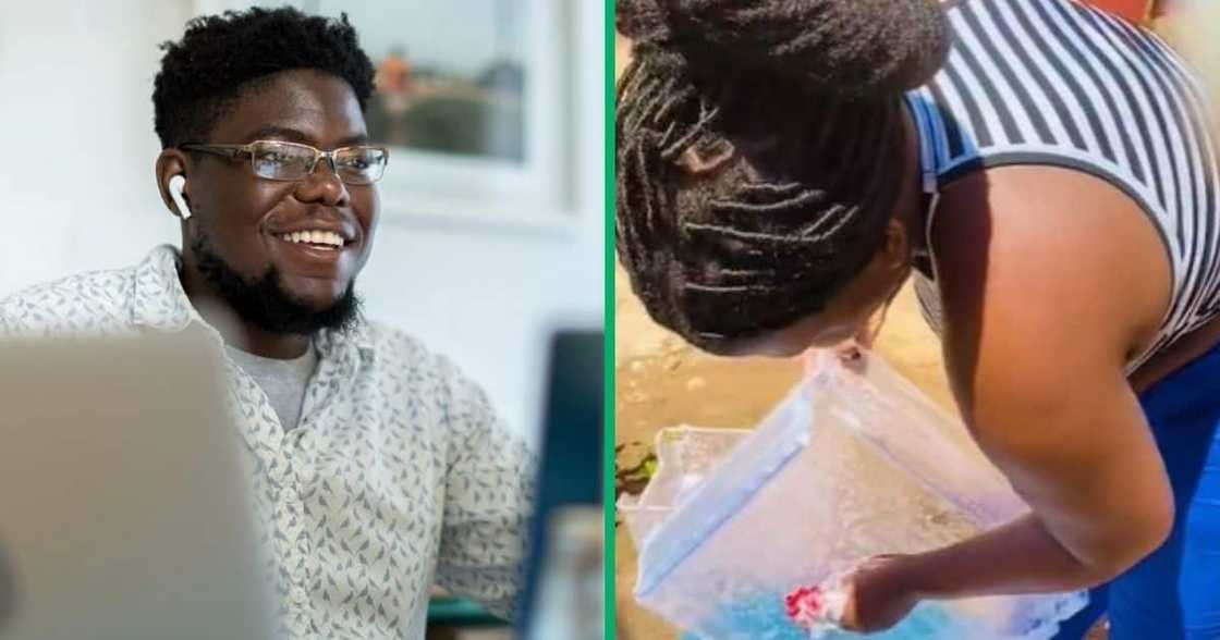 TikTok video show man's baby mama cleaning TikTok video show man's baby mama cleaning