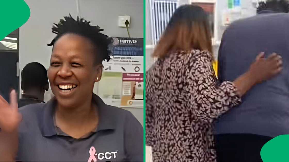 A TikTok video shows volunteers being celebrated after bagging a job at a clinic.