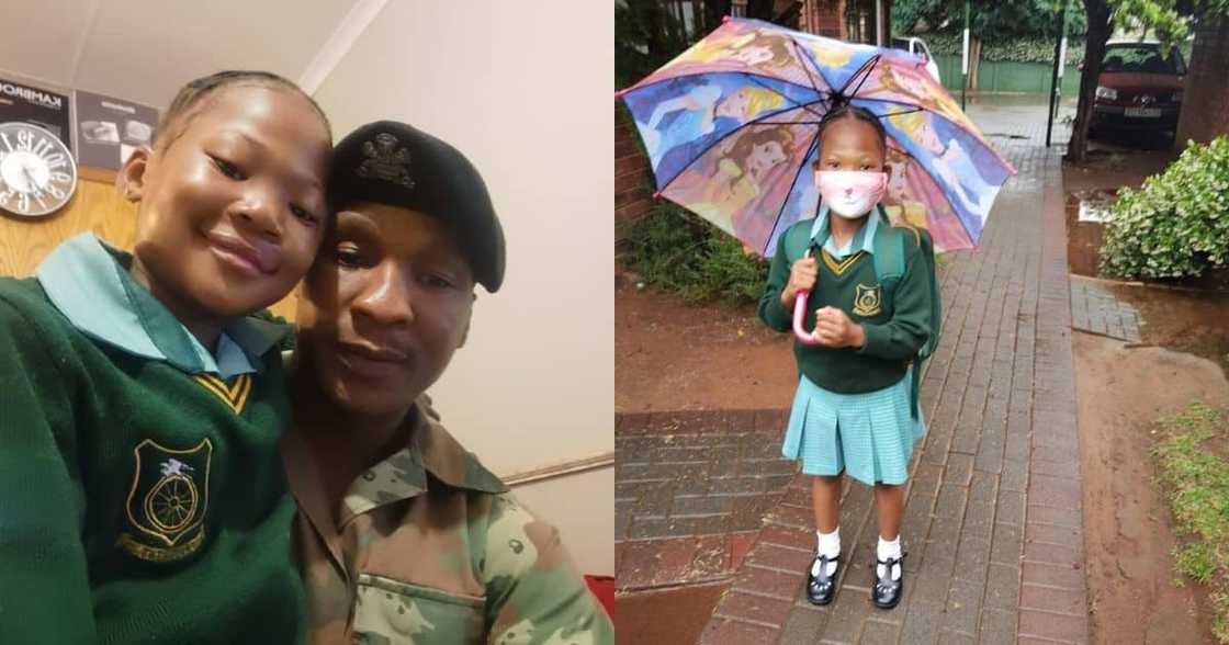 Proud dad, takes daughter to school, shares pic, warms hearts Proud dad, takes daughter to school, shares pic, warms hearts