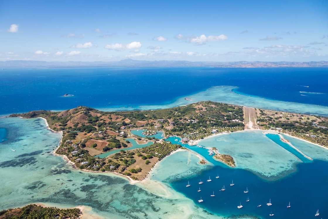 Aerial view of Malolo island, Fiji Aerial view of Malolo island, Fiji