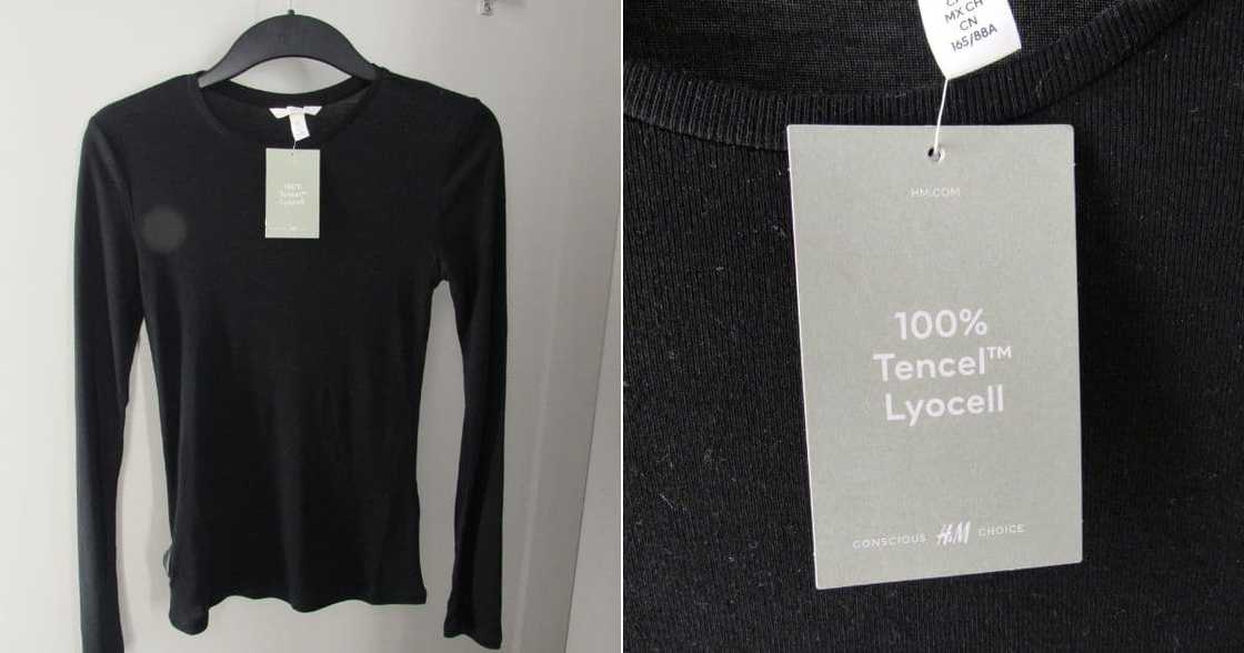 H&M's long-sleeved tee made of sustainable material H&M's long-sleeved tee made of sustainable material