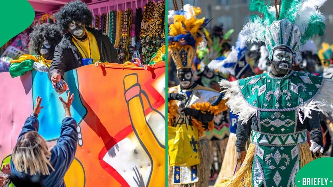 Parade performers in vibrant costumes during the 2026 Zulu parade