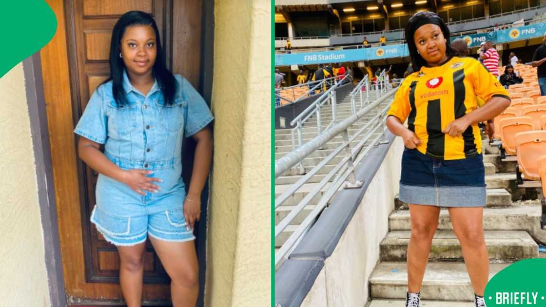 The image on the right showed a woman standing by the door