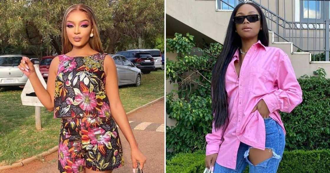 Bonang Matheba and Pinky Girl Bonang Matheba and Pinky Girl