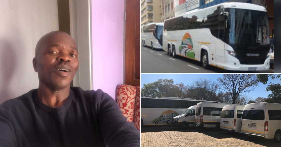 Mzansi, Entrepreneur, Lost, Job, Perseverance, Twitter, Post, Trailblazing, Self starter, Reactions, Bus, Coach, Olifansfontein, Kempton Park, Pretoria, gauteng