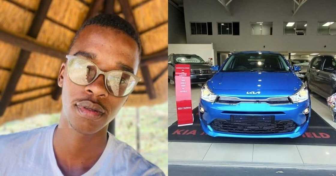 Man, celebrates, second car, throws shade, haters Man, celebrates, second car, throws shade, haters