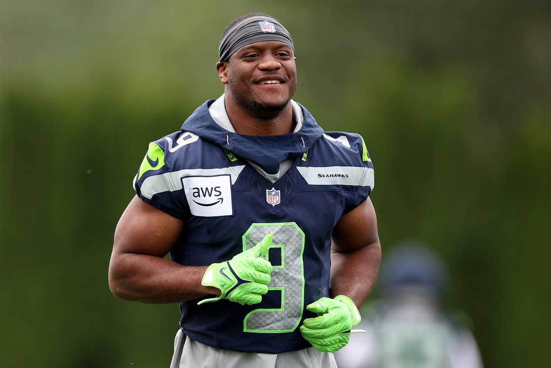 Kenneth Walker III at Virginia Mason Athletic Center in Renton, Washington