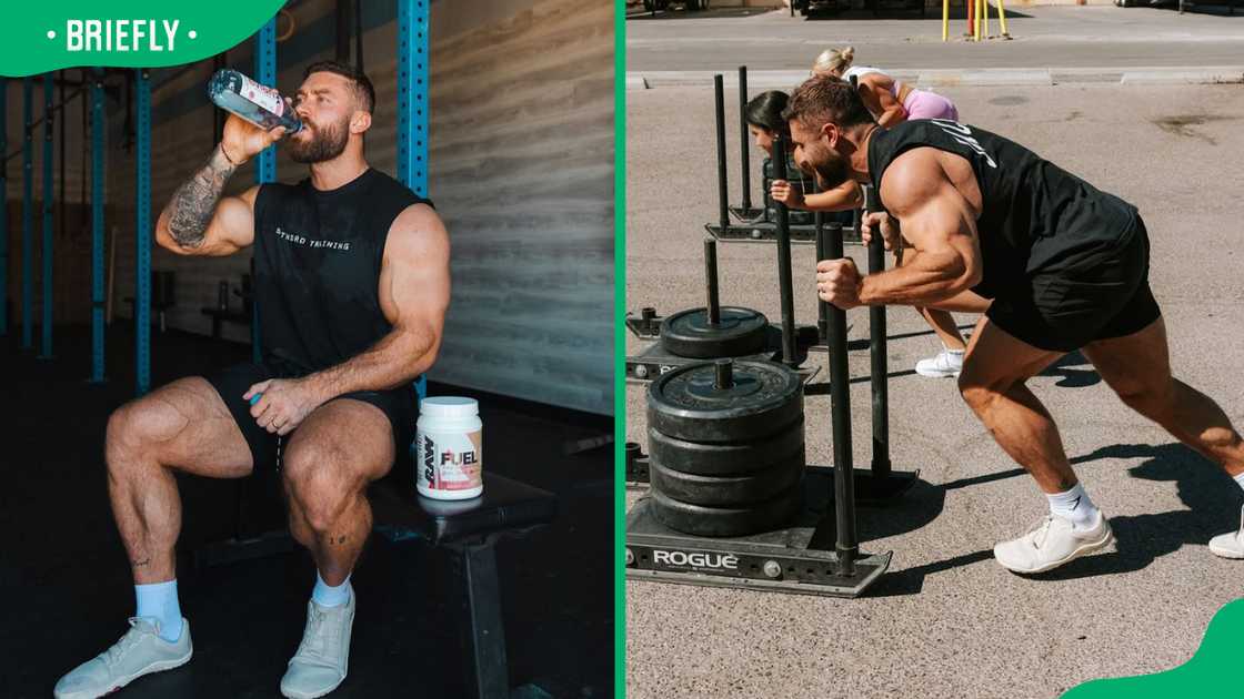 Chris Bumstead during a workout session Chris Bumstead during a workout session