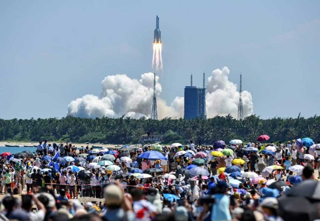 The launch of the second module for China's Tiangong space station  on July 24