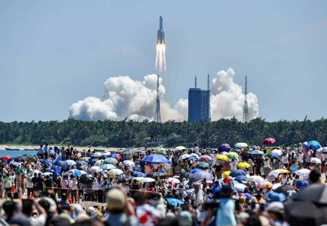 The launch of the second module for China's Tiangong space station on July 24 The launch of the second module for China's Tiangong space station on July 24