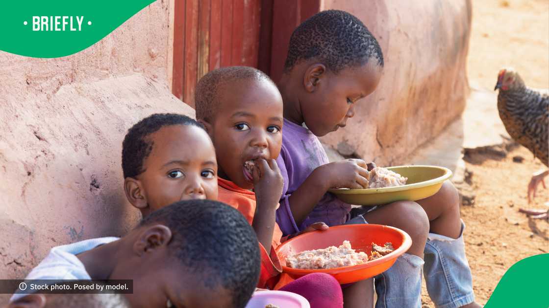 Many children go hungry in SA. Many children go hungry in SA.