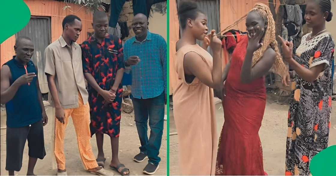 A TikTok video shows men and women participating in the TikTok 'off the market' challenge. A TikTok video shows men and women participating in the TikTok 'off the market' challenge.