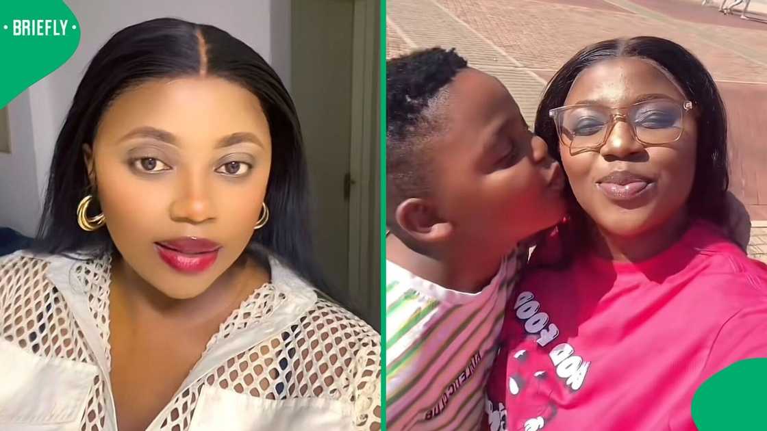 A lady showcased her sweet bond with her stepson in a viral TikTok video. A lady showcased her sweet bond with her stepson in a viral TikTok video.