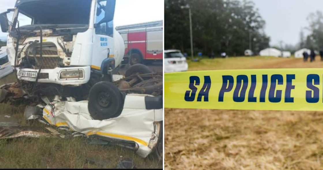 A crash between and truck and two taxis left 21 people dead A crash between and truck and two taxis left 21 people dead