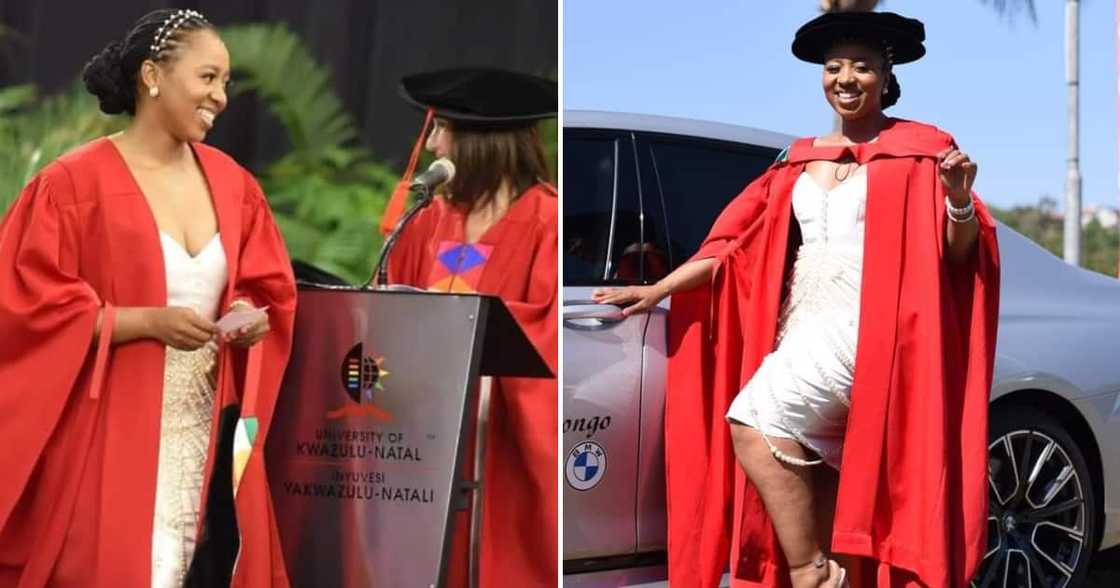 A lady from Durban who owns a BP petrol station bagged her PhD A lady from Durban who owns a BP petrol station bagged her PhD