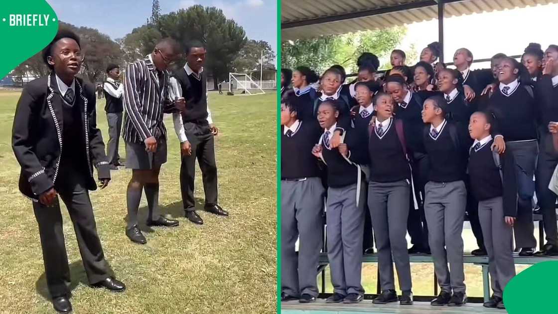 Germiston High School showcased their impressive war cry that wowed South Africans.