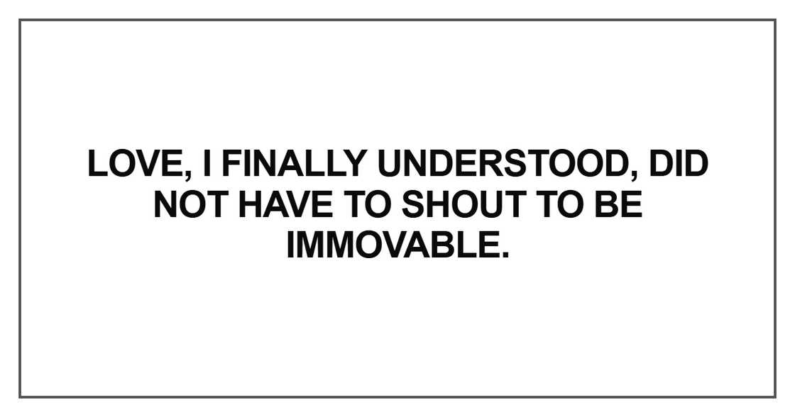 Love, I finally understood