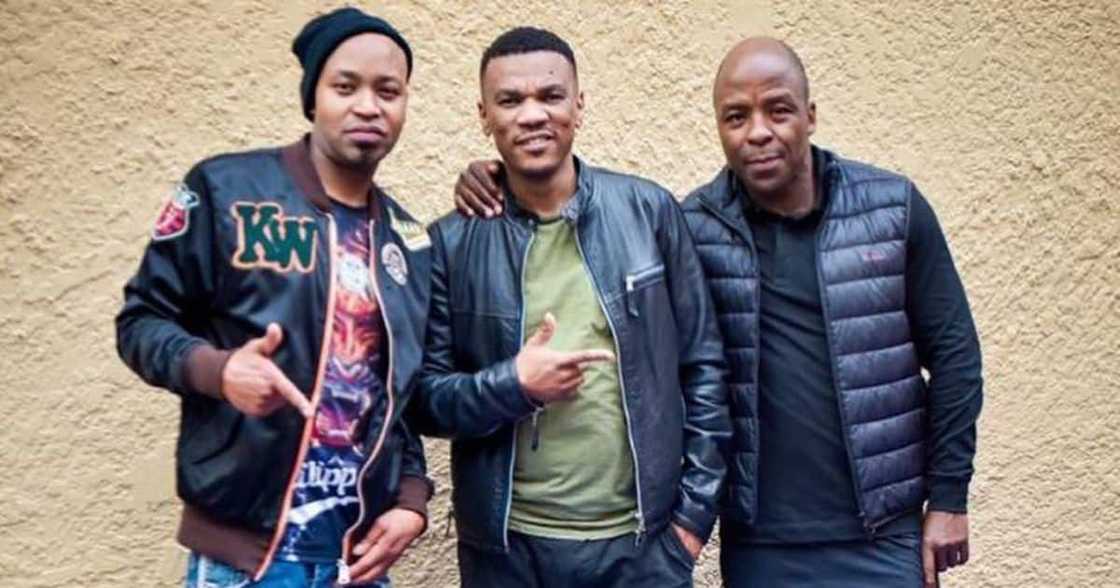 TKZee members Tokollo Tshabalala, Zwai Bala and Kabelo Mabalane