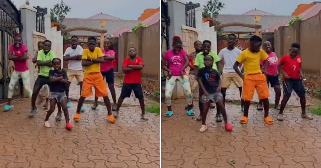 A bunch of children dancing to an amapiano track A bunch of children dancing to an amapiano track