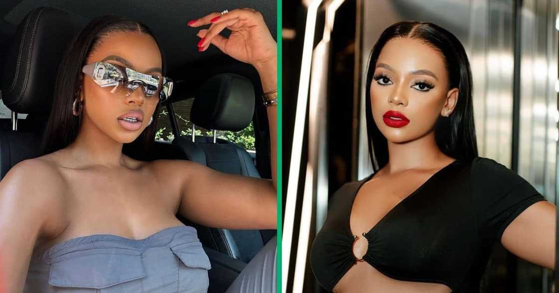 Mihlali Ndamase showed off her new Mercedes-Benz AMG