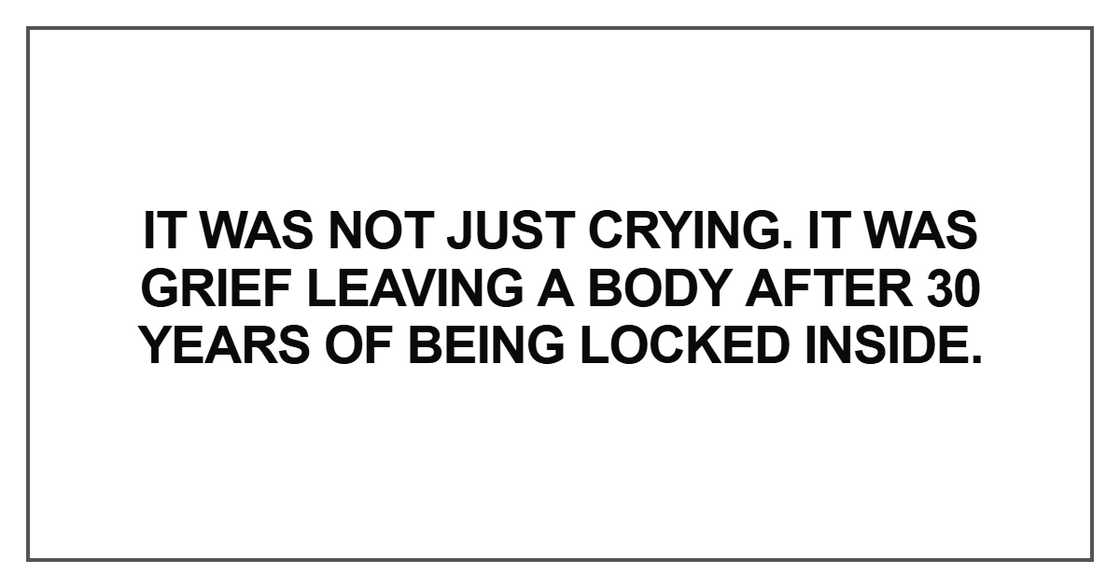 It was not just crying