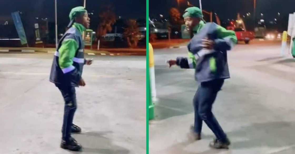 BP petrol attendant does amapiano dance challenge