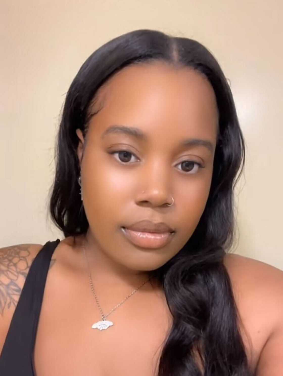 A woman highlighted her Shein wedding dress in a TikTok video. A woman highlighted her Shein wedding dress in a TikTok video.