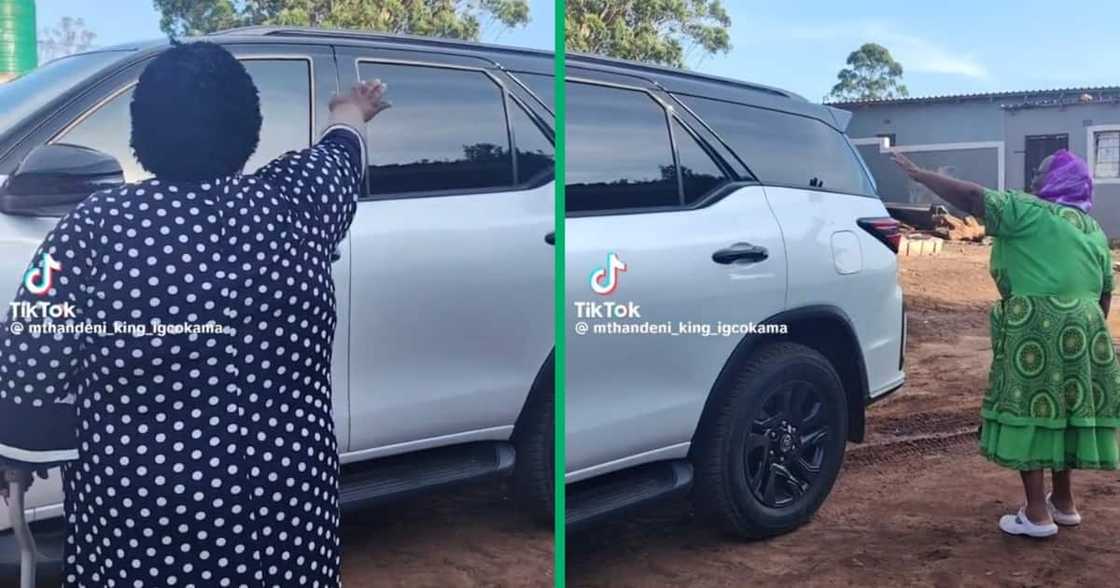 Church ladies and Toyota car Church ladies and Toyota car