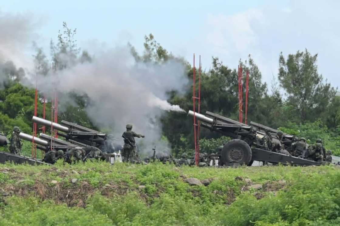 Taiwan conducted artillery drills on Tuesday after days of PLA exercises surrounding the self-ruled island Taiwan conducted artillery drills on Tuesday after days of PLA exercises surrounding the self-ruled island