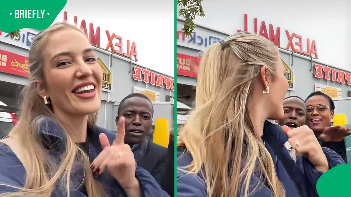 Jana Swart sings Lekompo outside Alex mall and strangers join in Jana Swart sings Lekompo outside Alex mall and strangers join in