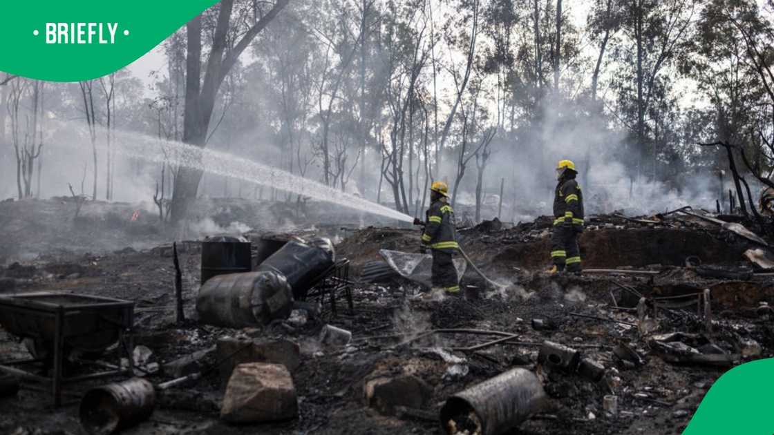 Over 100 people were left homeless after a fire destroyed shacks and hostels in Langa Over 100 people were left homeless after a fire destroyed shacks and hostels in Langa