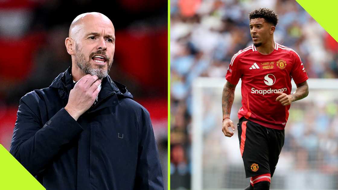 Manchester United manager Erik ten Hag and Jadon Sancho fell out last year Manchester United manager Erik ten Hag and Jadon Sancho fell out last year