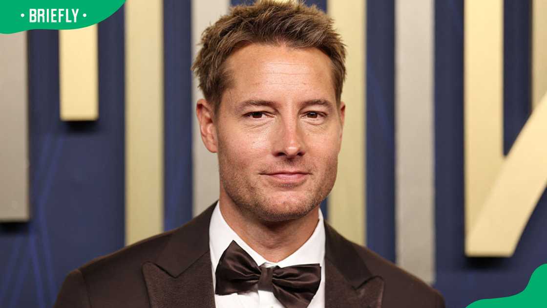 Justin Hartley during the 2025 Primetime Emmy Awards at the Peacock Theatre