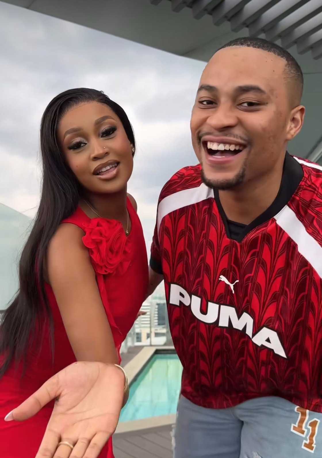 Sinaye Kotobe and Zintle Mofokeng Serve Couple Goals in Valentine's Day